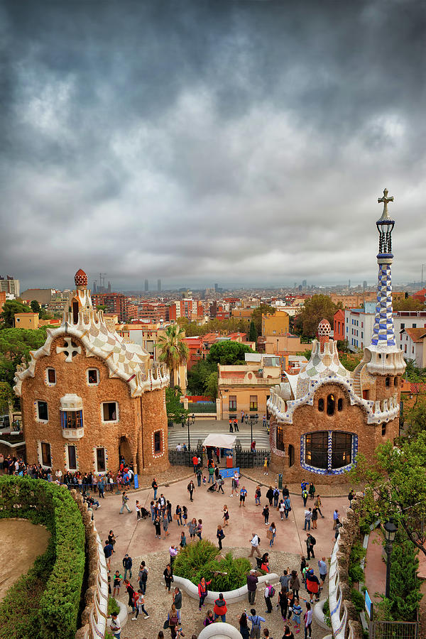 Park Guell Pavilions by Gaudi in Barcelona #1 Photograph by Artur Bogacki