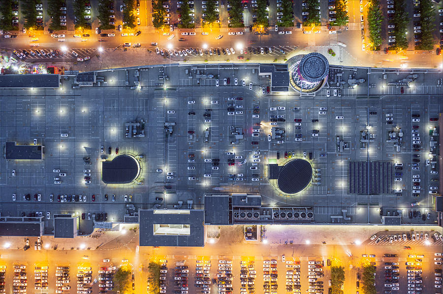 Parking lot top view #1 Photograph by Liyao Xie