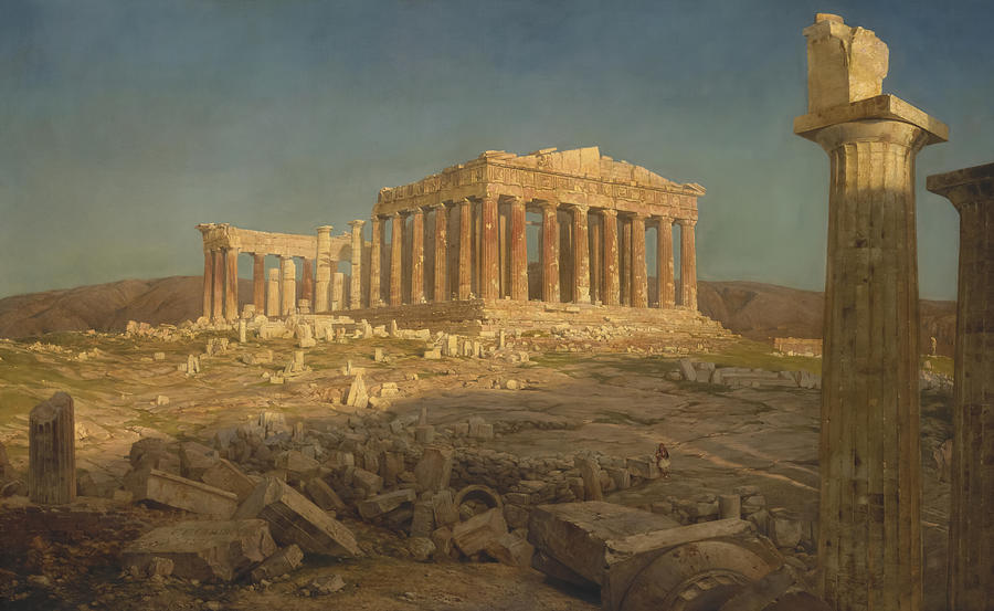 Parthenon By Frederic Edwin Church Painting