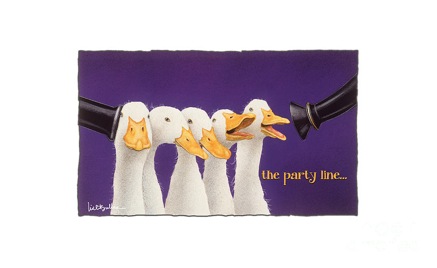 Party Line... #1 Painting by Will Bullas