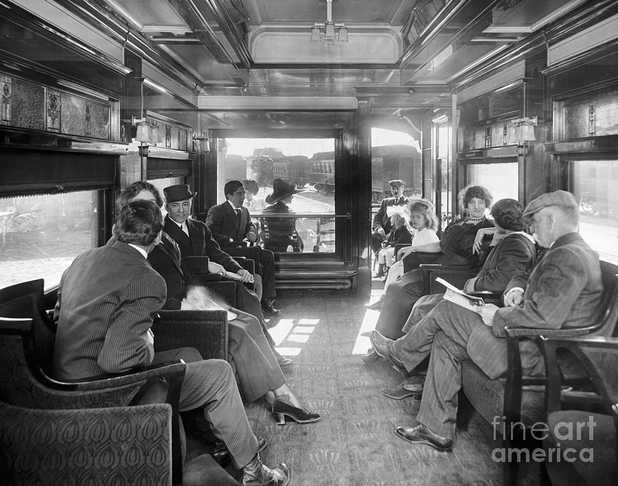 Passenger Train, c1915 #2 Photograph by Granger