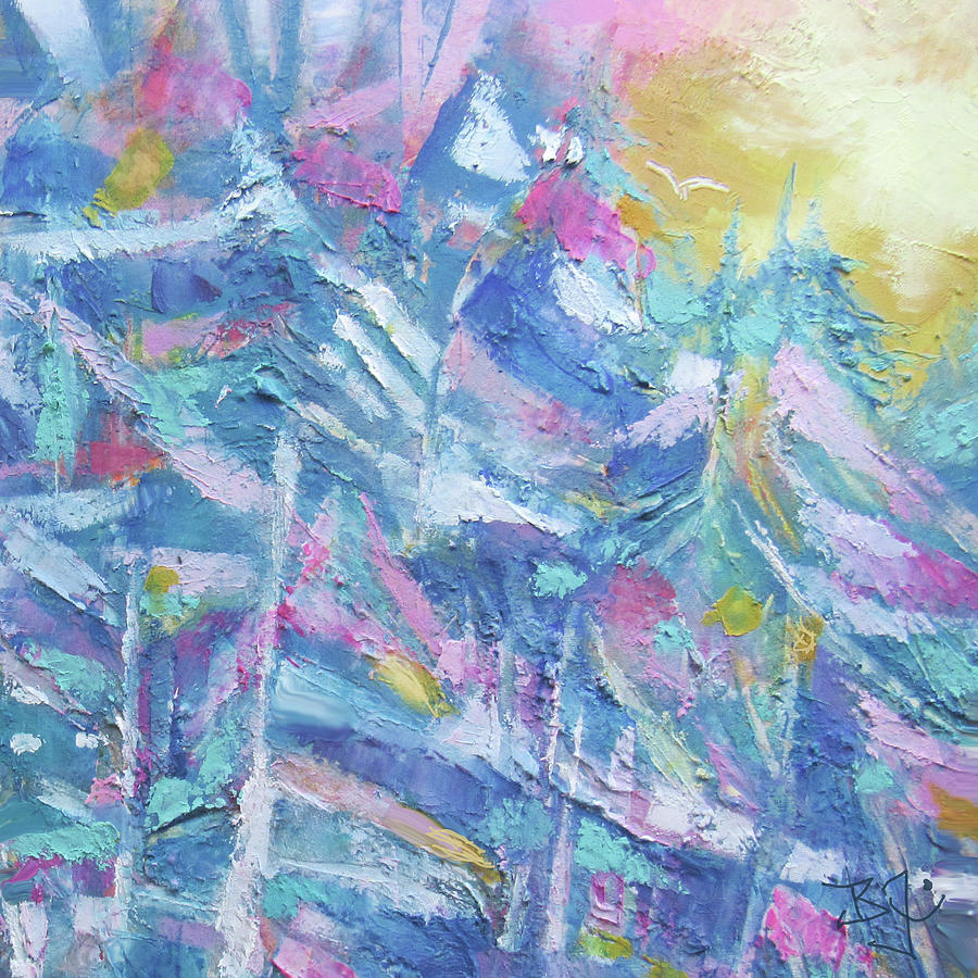 Pastel Forest #1 Painting by Jean Batzell Fitzgerald