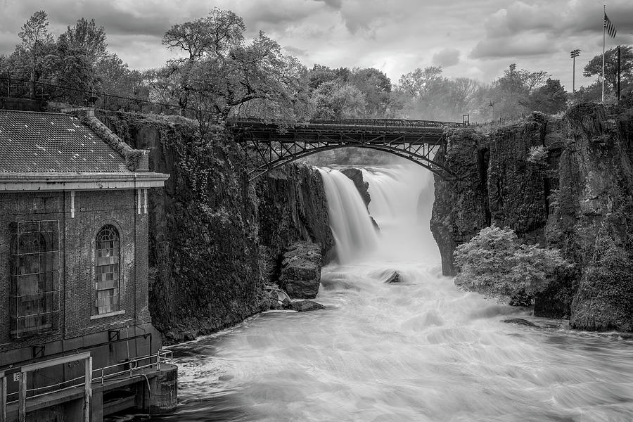 Paterson Great Falls NJ BW #1 Photograph by Susan Candelario