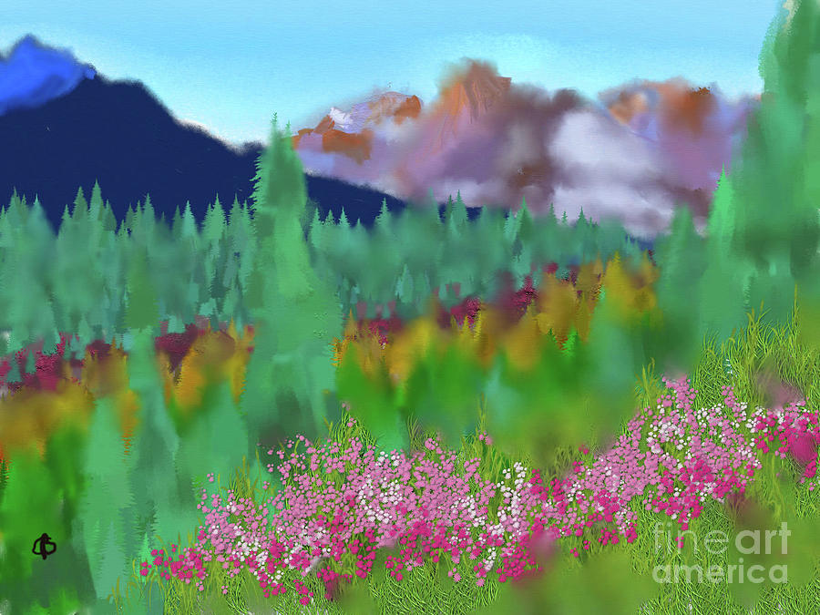 #Path #Through the #Mountains #2 Digital Art by Arlene Babad