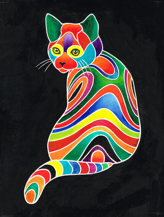 Patient Cat #1 Painting by Val Stokes