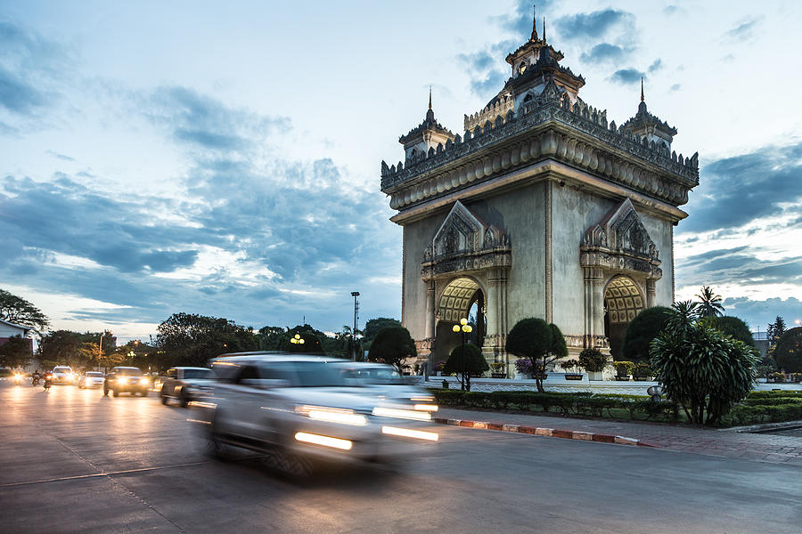 Patuxay monument in Vientiane in Laos #1 Photograph by @ Didier Marti
