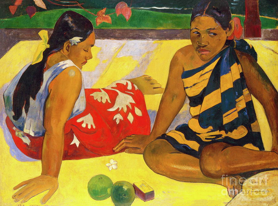 Paul Gauguin - Tahitian Women on the Beach #1 Painting by Alexandra Arts