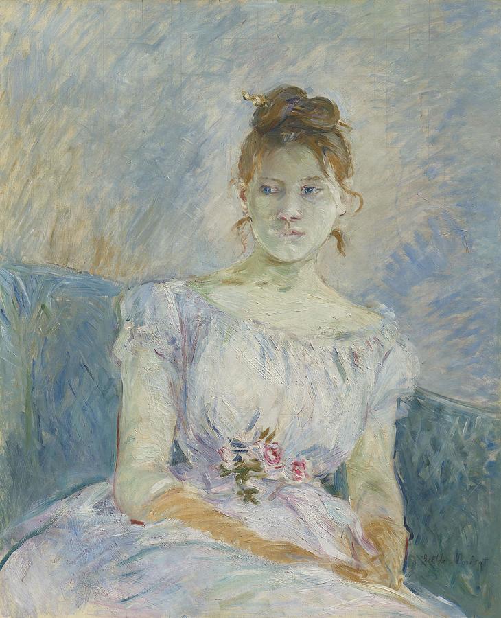 Berthe Painting - Paule Gobillard en robe de bal #1 by Berthe Morisot