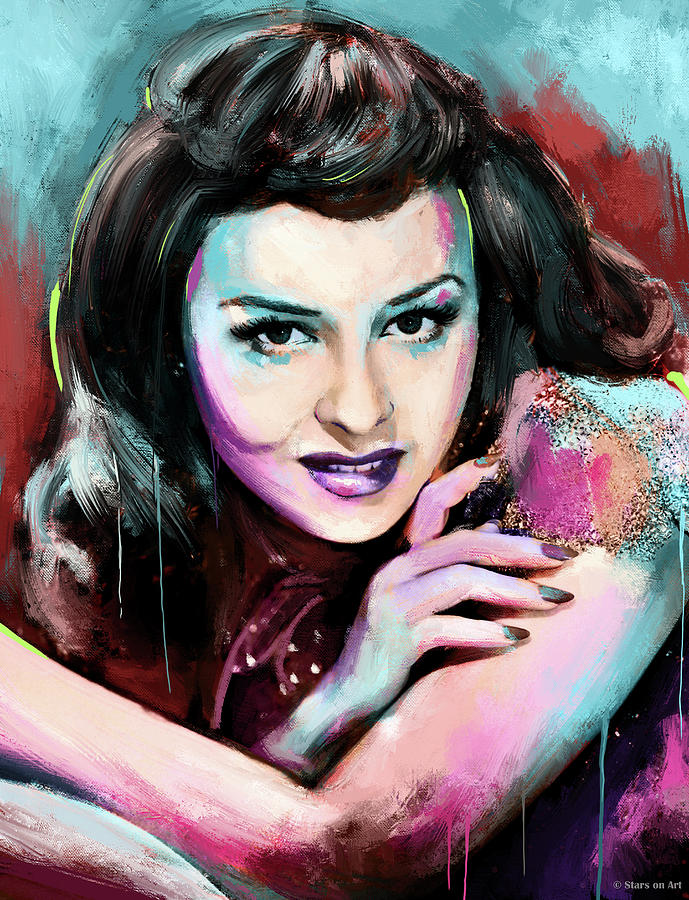 Hollywood Painting - Paulette Goddard #1 by Movie World Posters