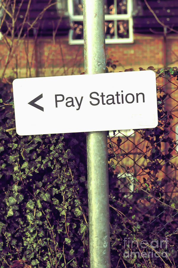 Pay station sign #1 Photograph by Tom Gowanlock