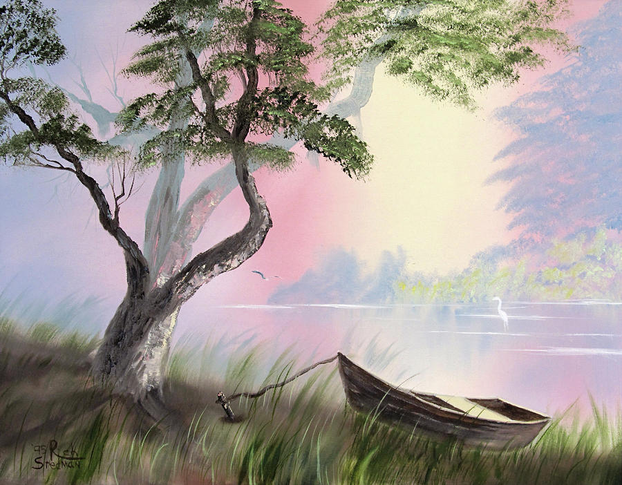 Peaceful Lagoon #2 Painting by Richard Stedman