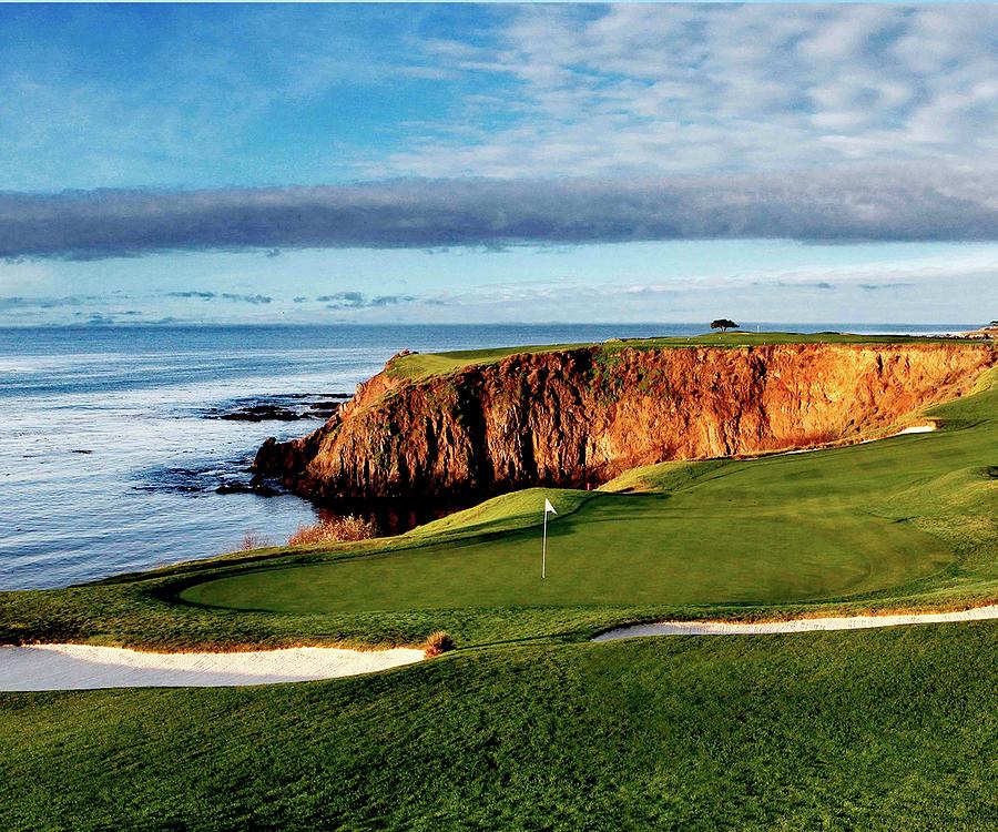 Pebble Beach Aerial View Seventh Hole Photograph by Peter Nowell - Fine ...