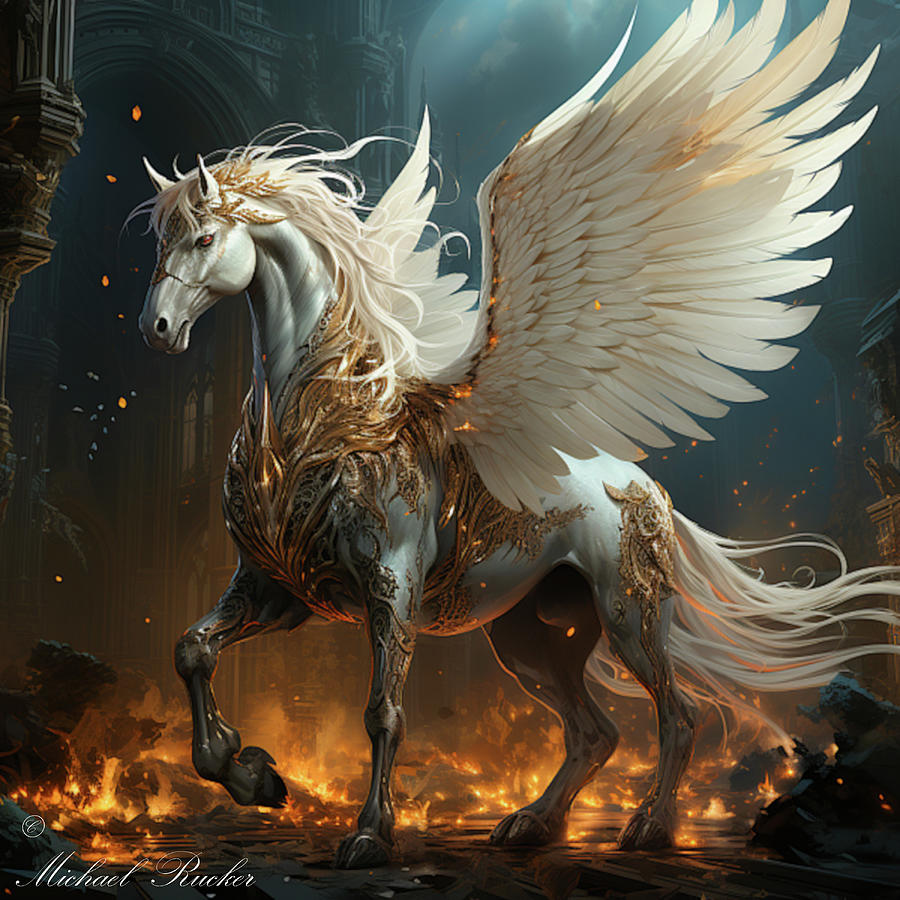 Pegasus  Digital Art by Michael Rucker