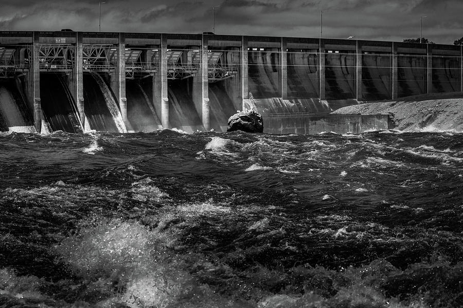 Pensacola Dam Black and White #1 Photograph by David Wagenblatt