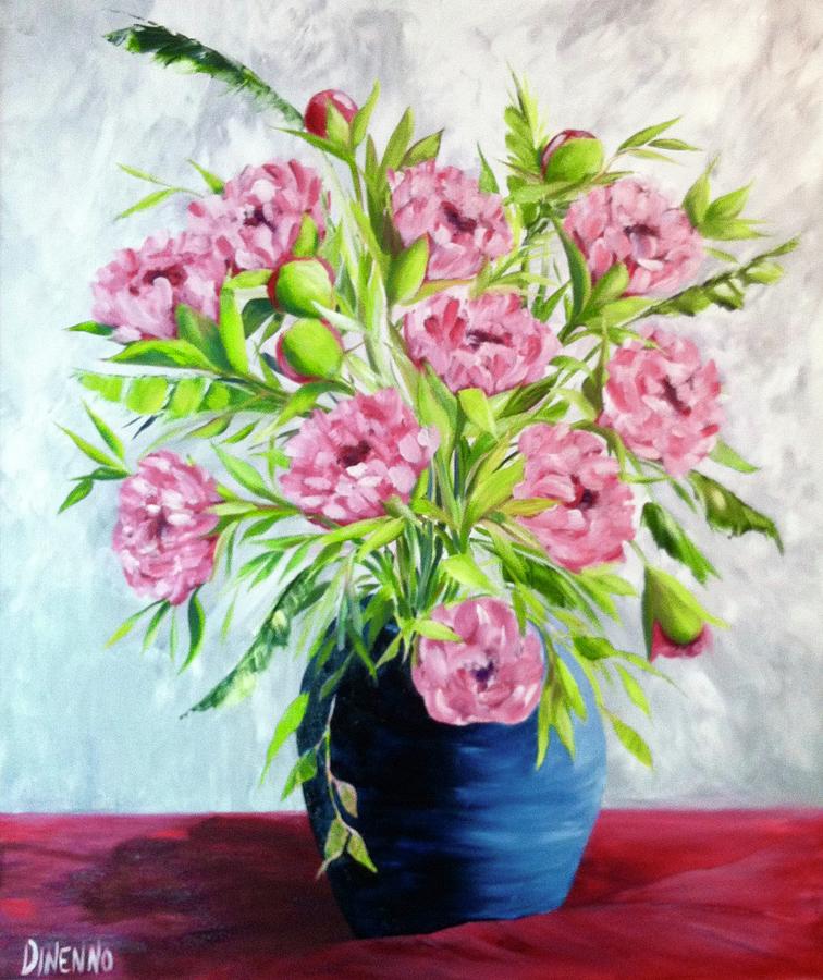 Peonies #1 Painting by Sue Dinenno