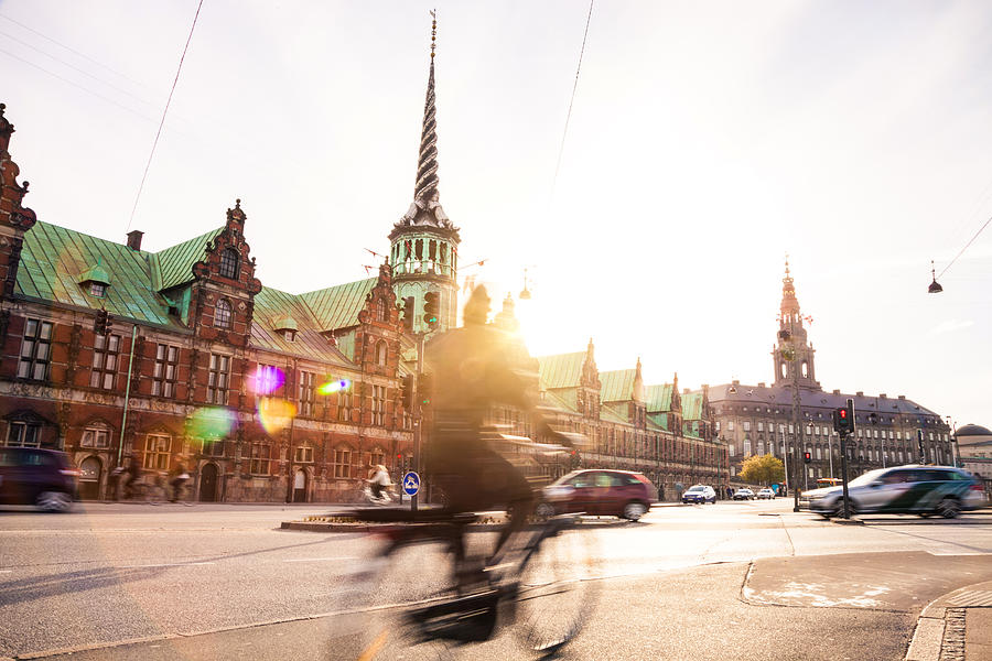 People cycling in Copenhagen #1 Photograph by LeoPatrizi