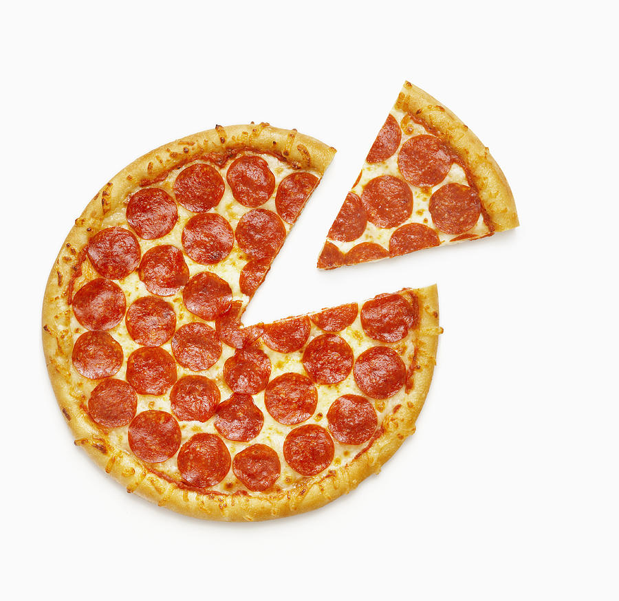 Pepperoni Pizza with Slice #1 Photograph by Lew Robertson