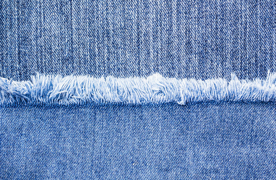 Perspective And Closeup View To Texture Of Blue Jeans Photograph