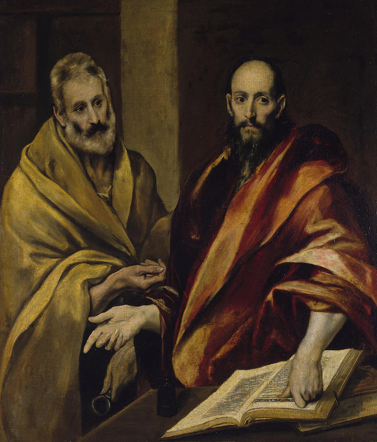 El Painting - Peter and Sao Paulo  #1 by El Greco Saint