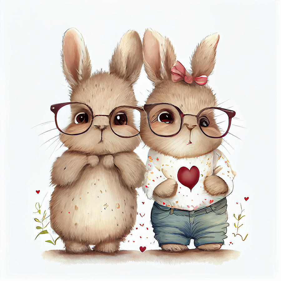 Peter Rabbit Mixed Media - Peter Rabbit Valentine #1 by Stephen Smith Galleries