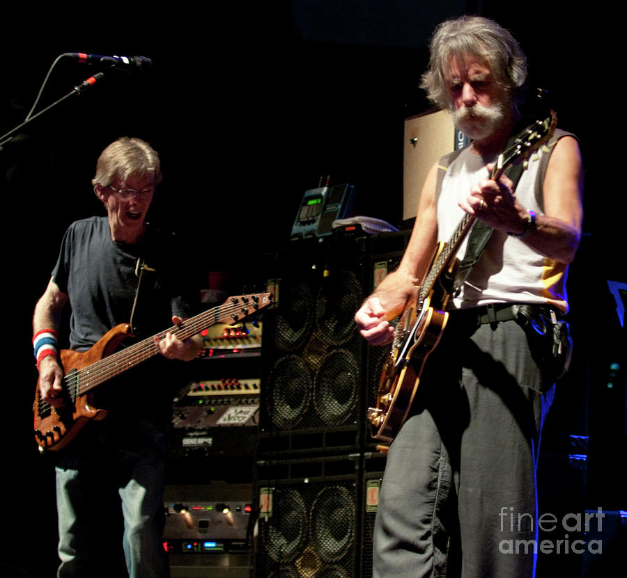 Phil Lesh and Bob Weir w. Furthur at the 2010 All Good Festival #1 Photograph by David Oppenheimer
