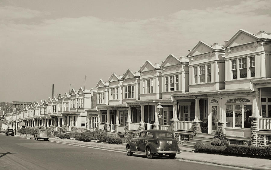 Philadelphia Row Houses 1941 Photograph by John Vachon - Fine Art America