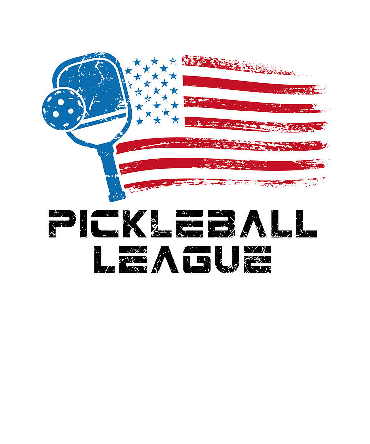 Pickleball Distressed American USA Flag Pickleball Digital Art by ...