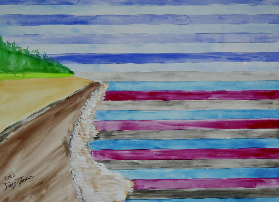 Pictured Rocks Lake Superior #1 Painting by Troy Thomas