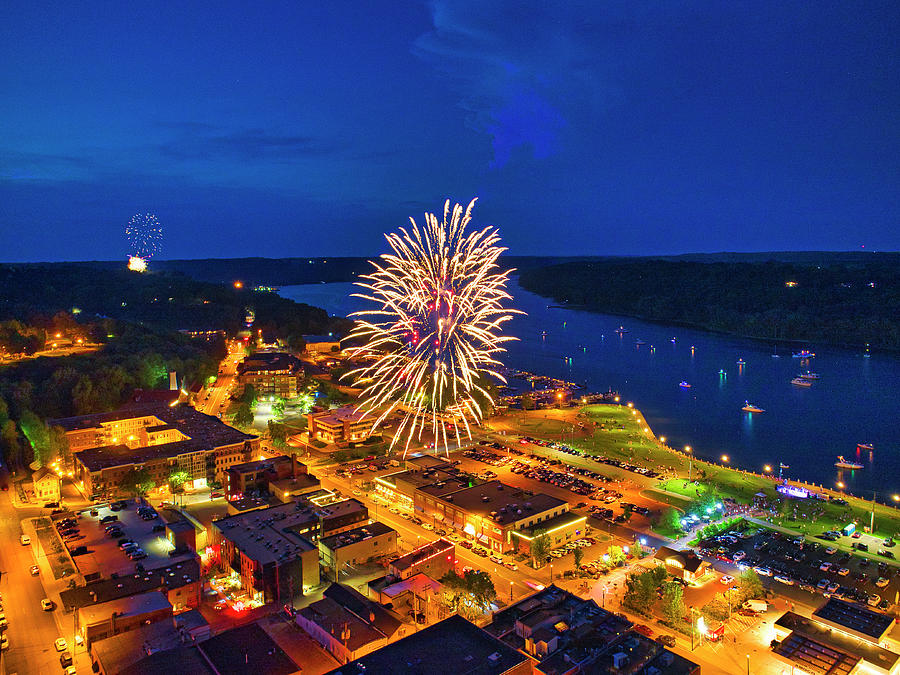 Pictures Over Stillwater St Croix River Valley Fireworks Photograph by