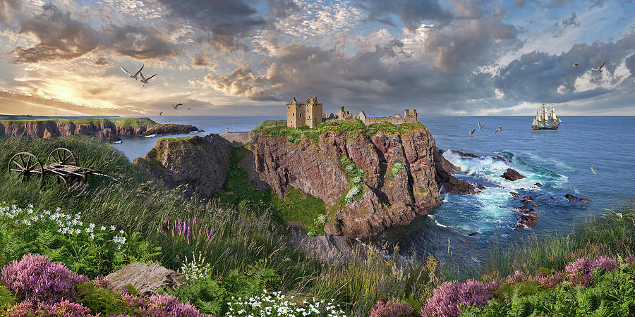  picturesque enigmatic Dunnottar Castle fortress ruins, Scotland.  #2 Photograph by Paul E Williams
