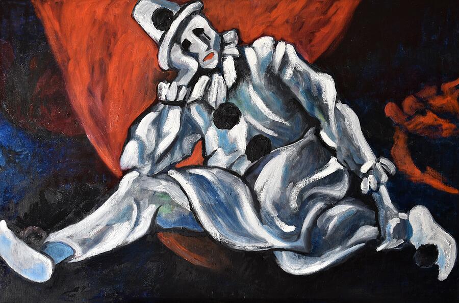 Pierrot Painting by Francesca Schomberg