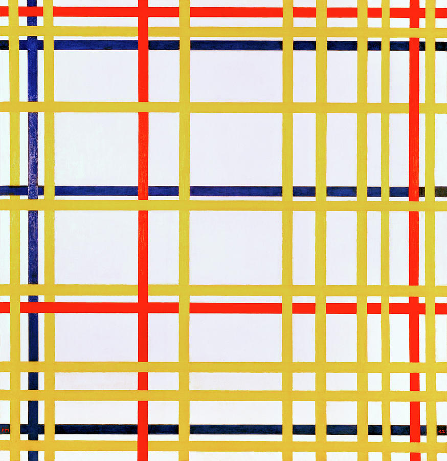 Piet Mondrian s New York City  #1 Painting by MotionAge Designs