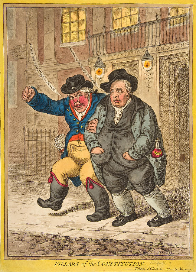 Pillars of the Constitution #2 Drawing by James Gillray