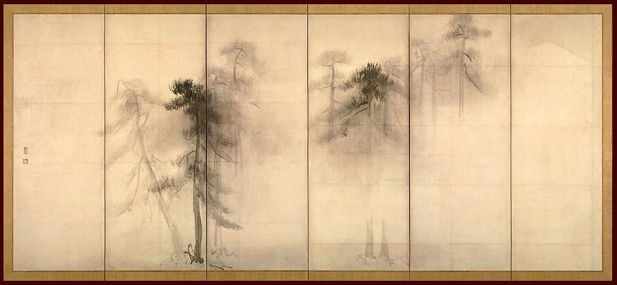 Pine Trees Painting - Pine Trees by Hasegawa Tohaku #1 by Art Anthology-Japanese