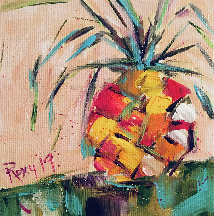 Pineapple Dream #1 Painting by Roxy Rich