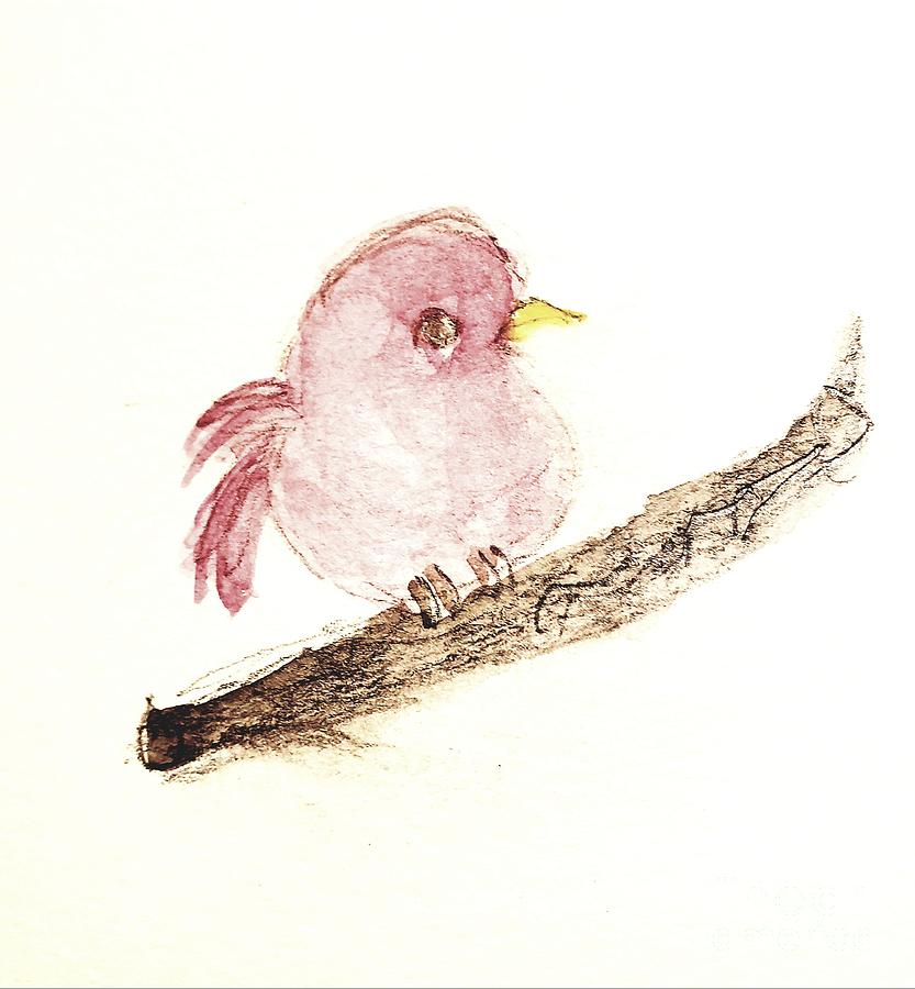 Pink Bird #1 Painting by Margaret Welsh Willowsilk