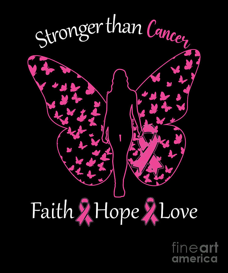 Breast Cancer Awareness Ribbon Pink Word Art by Amusing DesignCo