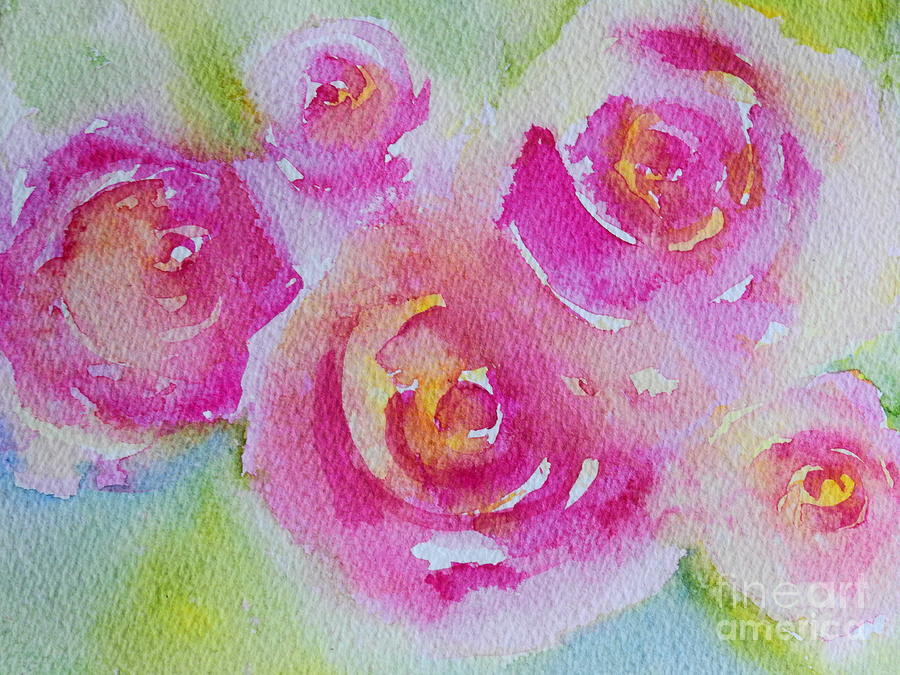 Pink Floral  #2 Painting by Eunice Miller