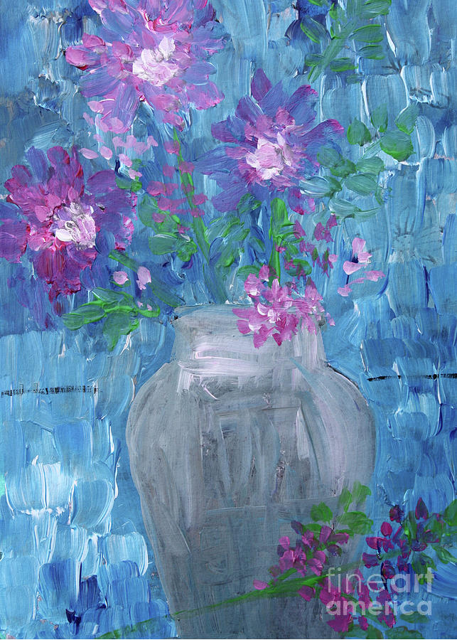 Art Collage Mixed Media - Pink Flowers #2 by Janyce Boynton