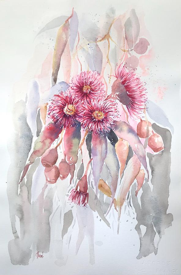 Flower Painting - Pink Gum Blossoms #1 by Chris Hobel