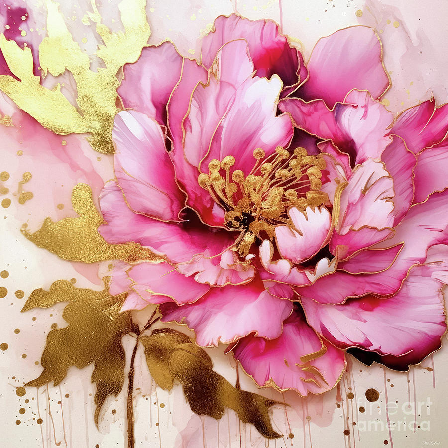 Pink Peony Rapture #2 Painting by Tina LeCour