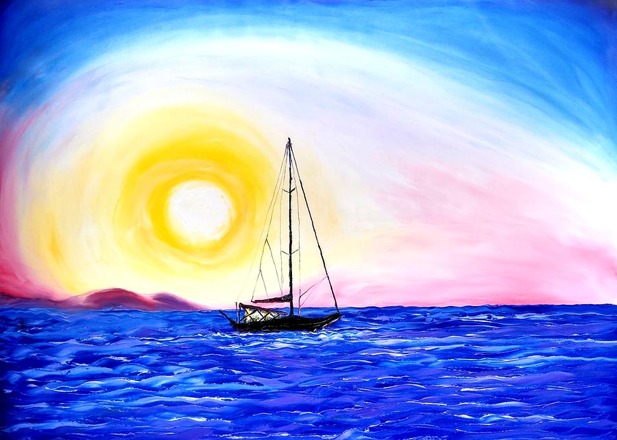 Pink Sky Sails #1 #1 Painting by James Dunbar