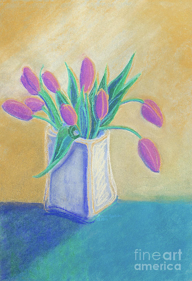 Pink Tulips #1 Painting by Norma Appleton