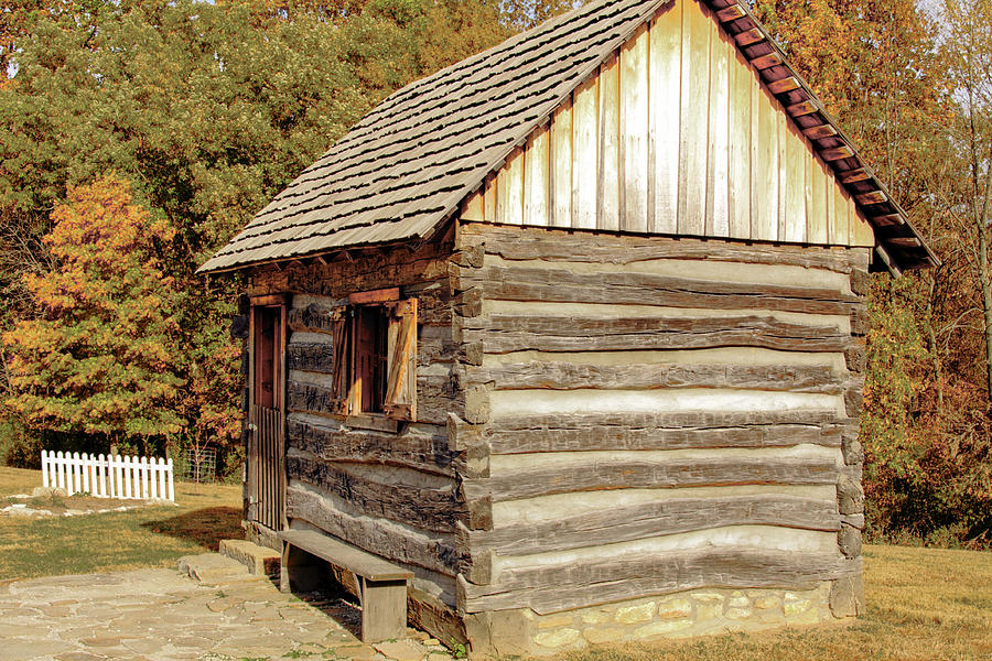 Cabin Photograph - Pioneer Log Cabin  #1 by Randy Bradley