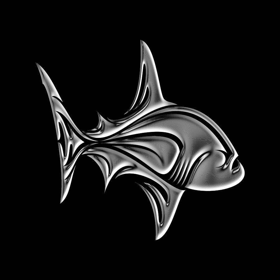 Shark Digital Art - Piranha Shark by David Manlove