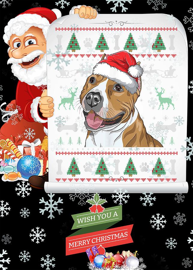 ugly christmas sweater pitbull