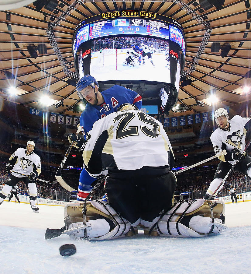 Pittsburgh Penguins v New York Rangers - Game Five #1 Photograph by Bruce Bennett