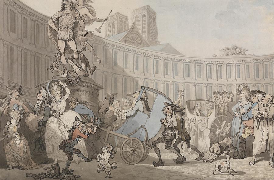 Place des Victoires Paris Painting by Thomas Rowlandson | Fine Art America