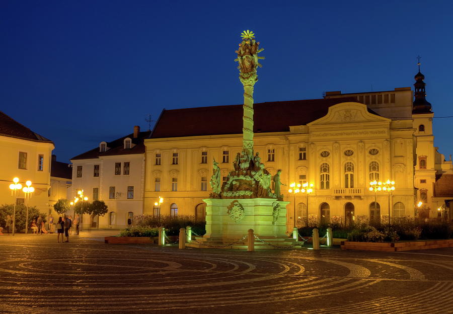 Plague column on Holy Trinity square in Trnava, Slovakia #1 Photograph by Elenarts - Elena Duvernay photo