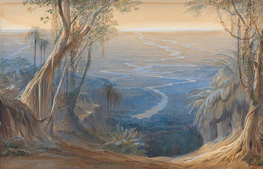Edward Lear Painting - Plains of Bengal  from above Siligoree  #1 by Edward Lear